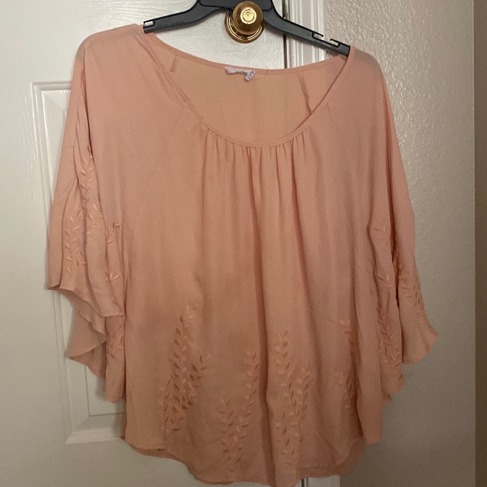 Peach Floral Blouse